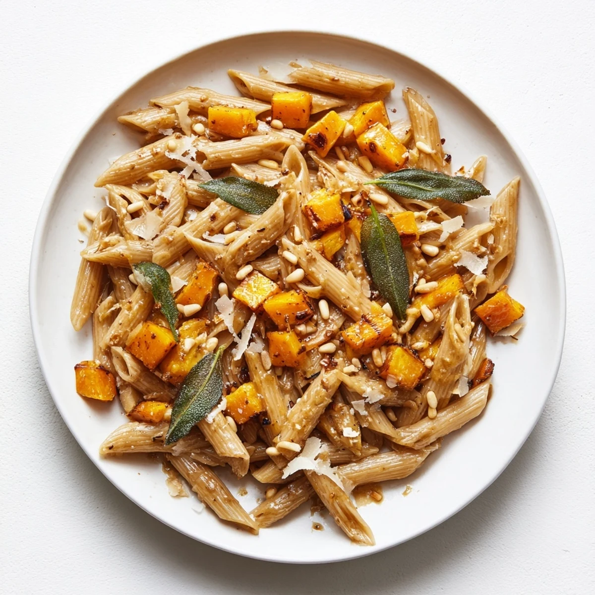 Delicious vegetarian Butternut Squash & Sage Brown Butter Pasta, a comforting Italian-inspired meal.