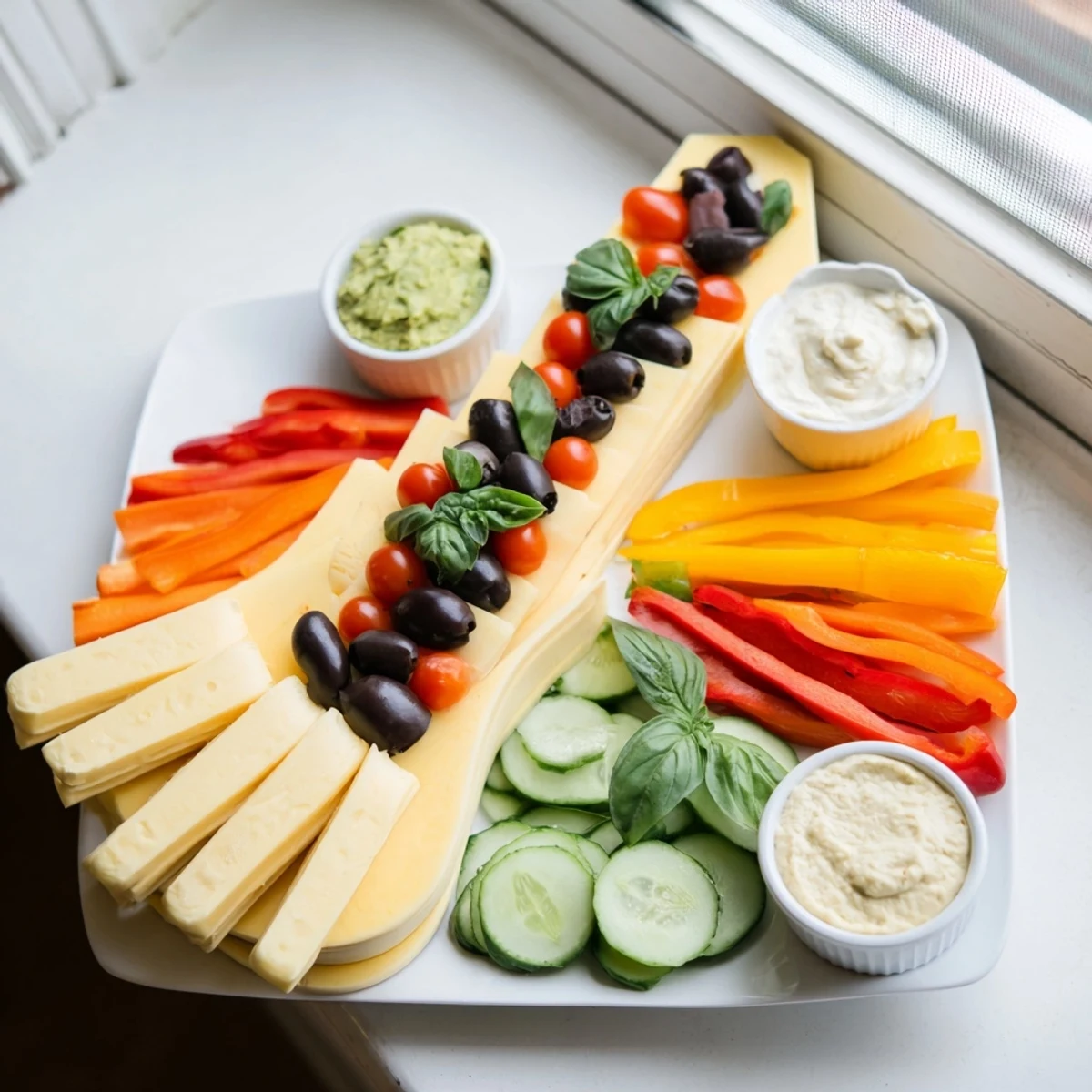 Close-up of a Rock Star Guitar Snack Platter, a visually exciting appetizer for any party.