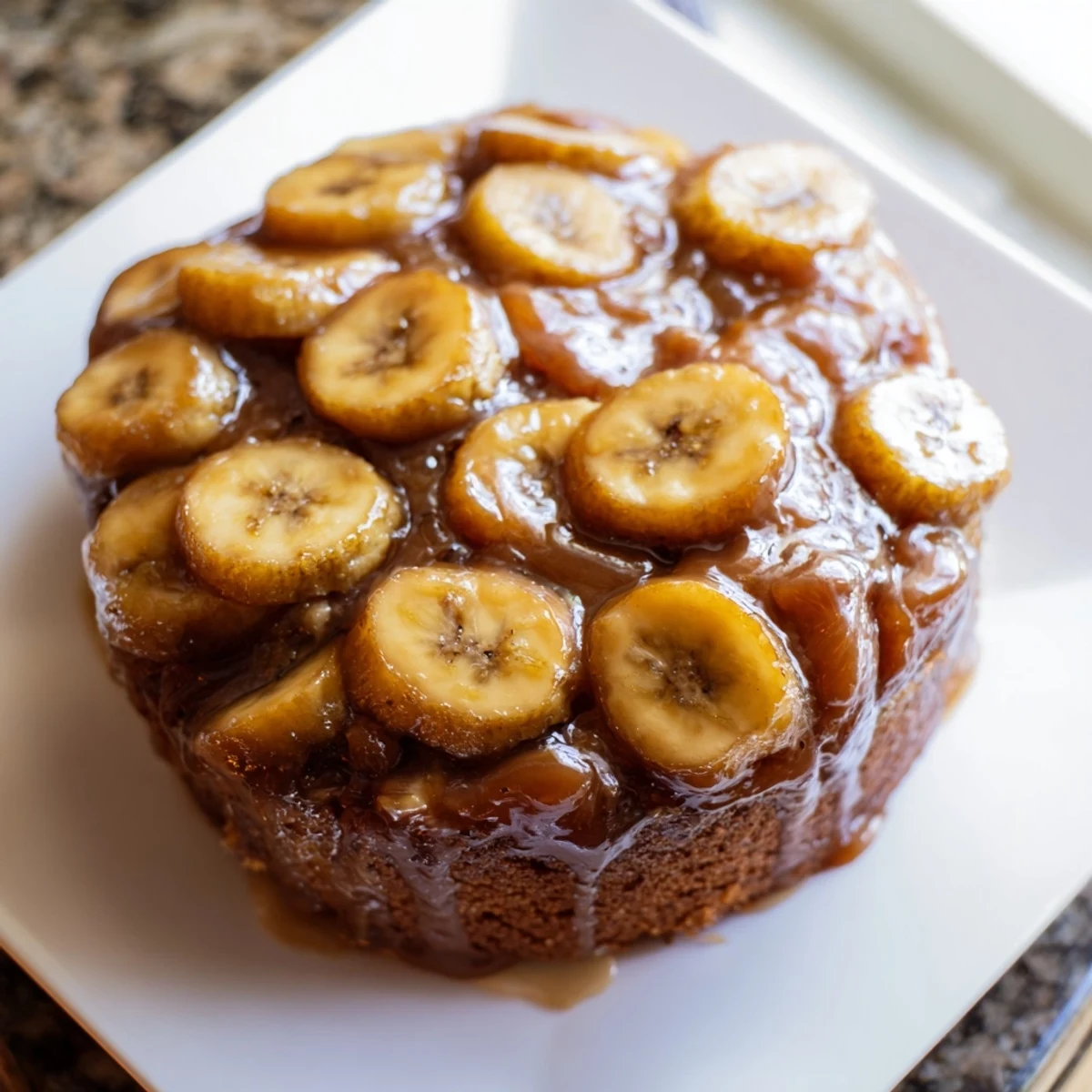 Imagine a slice of warm, inviting Banana Bread Cake, perfect for enjoying at brunch.