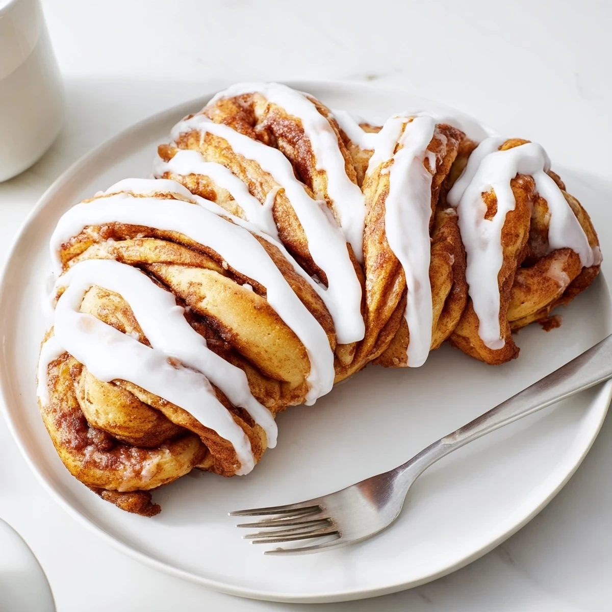 Warm, golden Giant Snowflake Sweet Roll centerpiece, ready to be devoured at a holiday brunch.