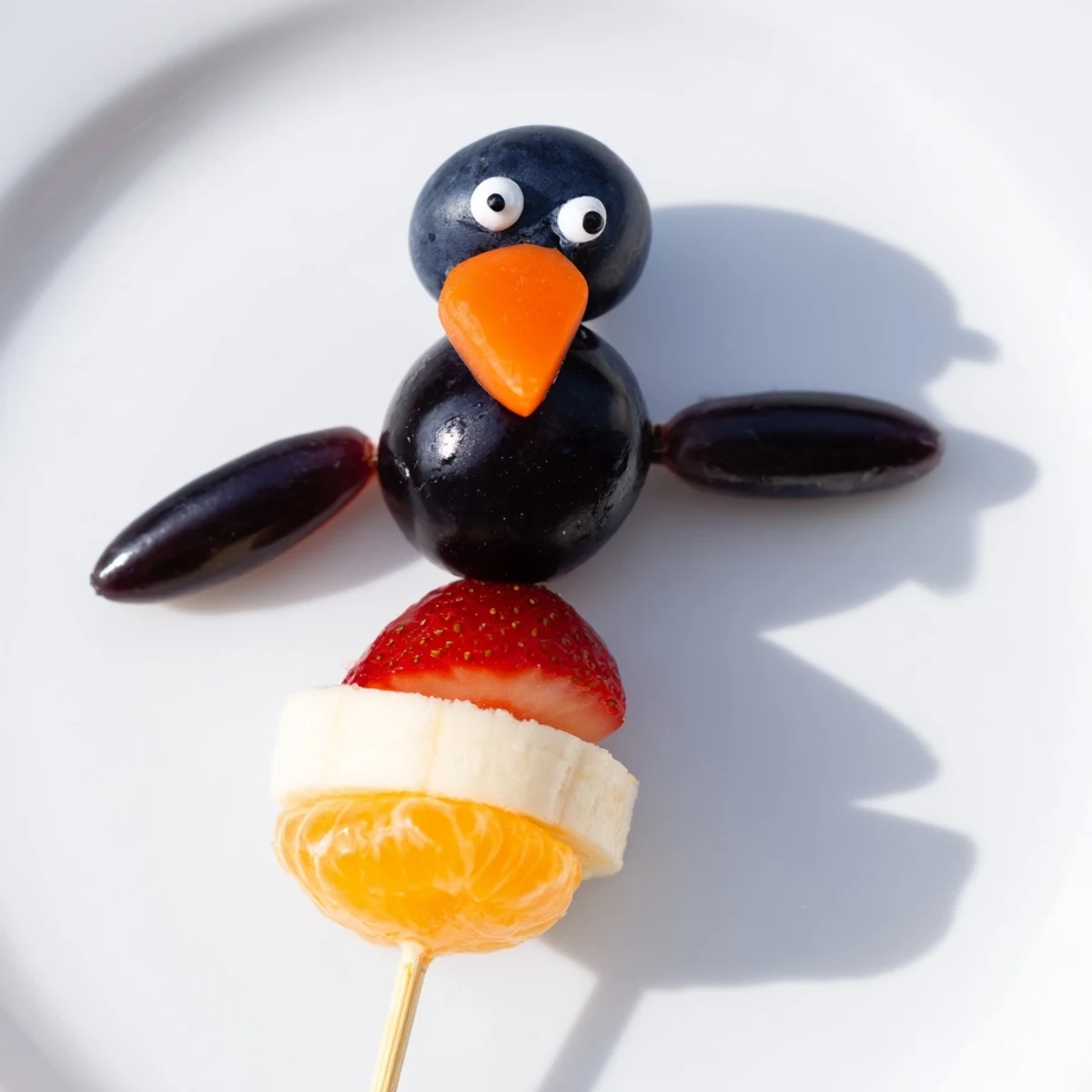 Penguin Fruit Skewer Army