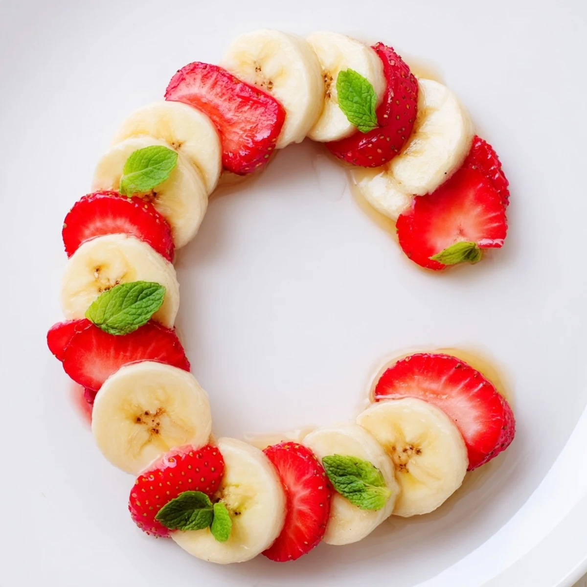 Sweet, healthy banana strawberry candy cane, perfect for kids: visual guide to making this holiday treat.