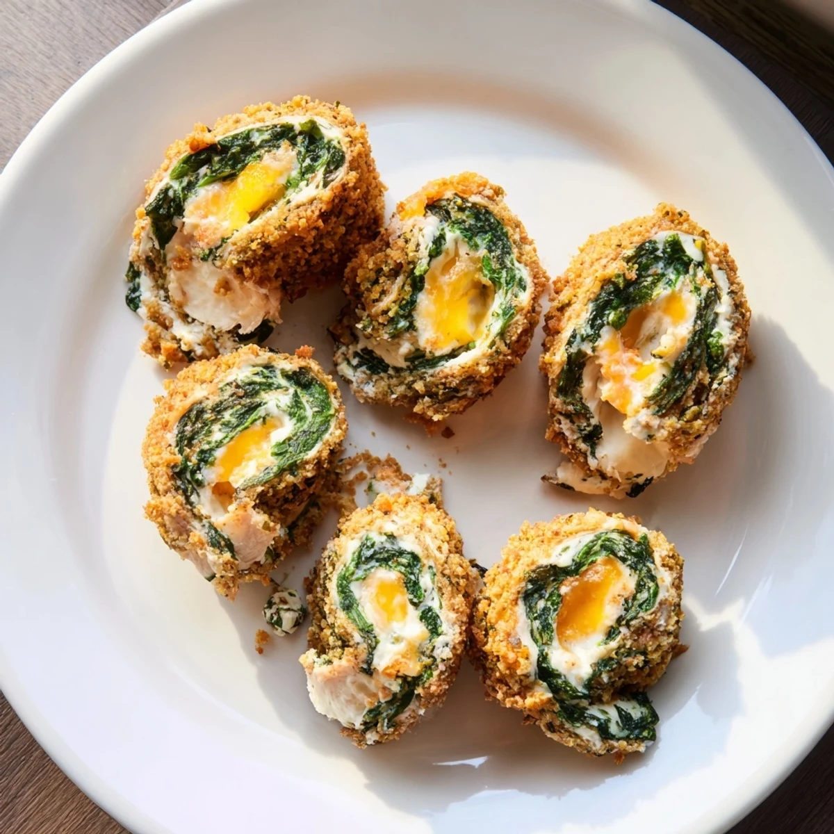 Mouthwatering, easy-to-make Savory Spinach Feta Pinwheel Spirals, perfect warm as a delightful appetizer.