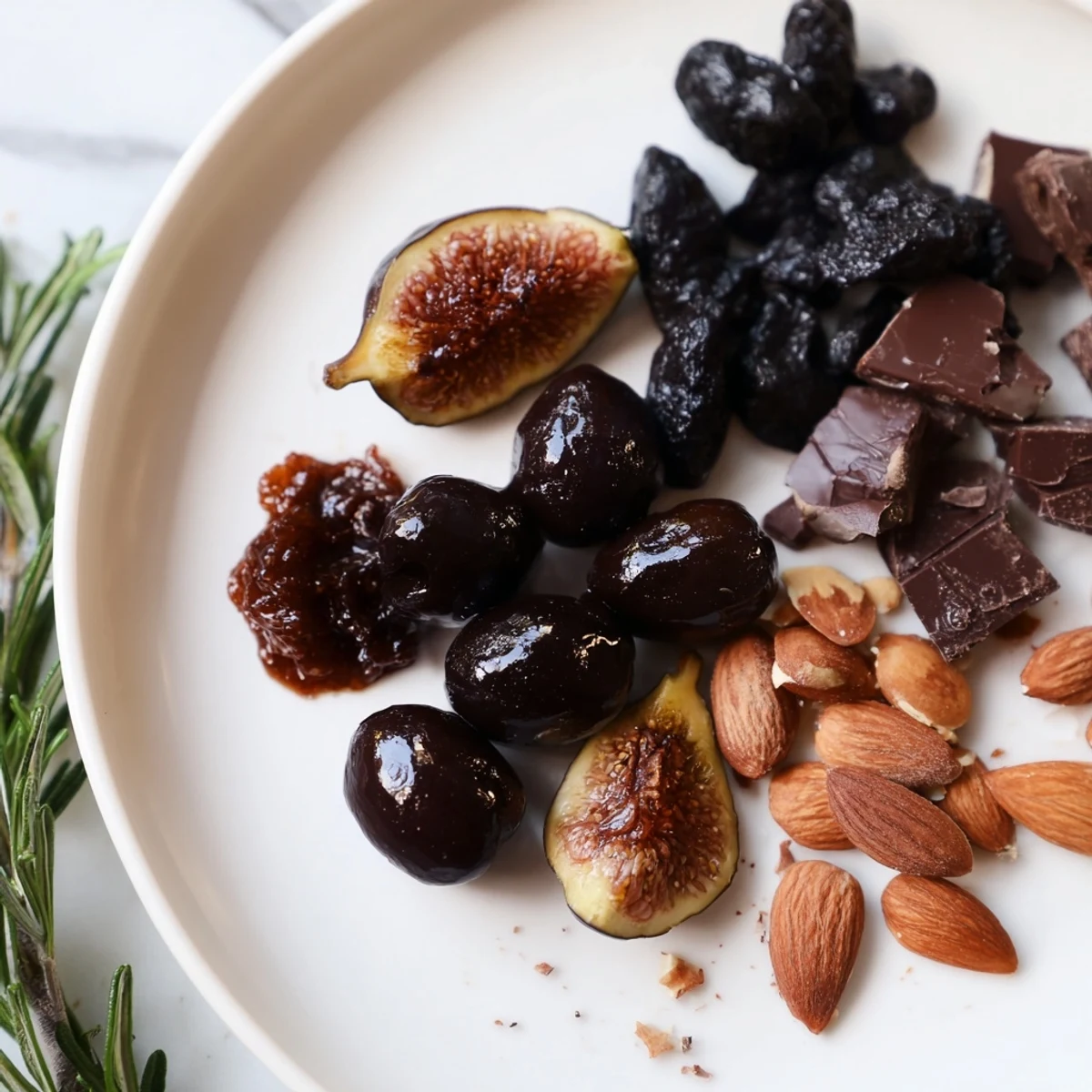 A Winter Solstice Board: An enticing visual of rich cheeses, fruits, and olives, ready to serve.