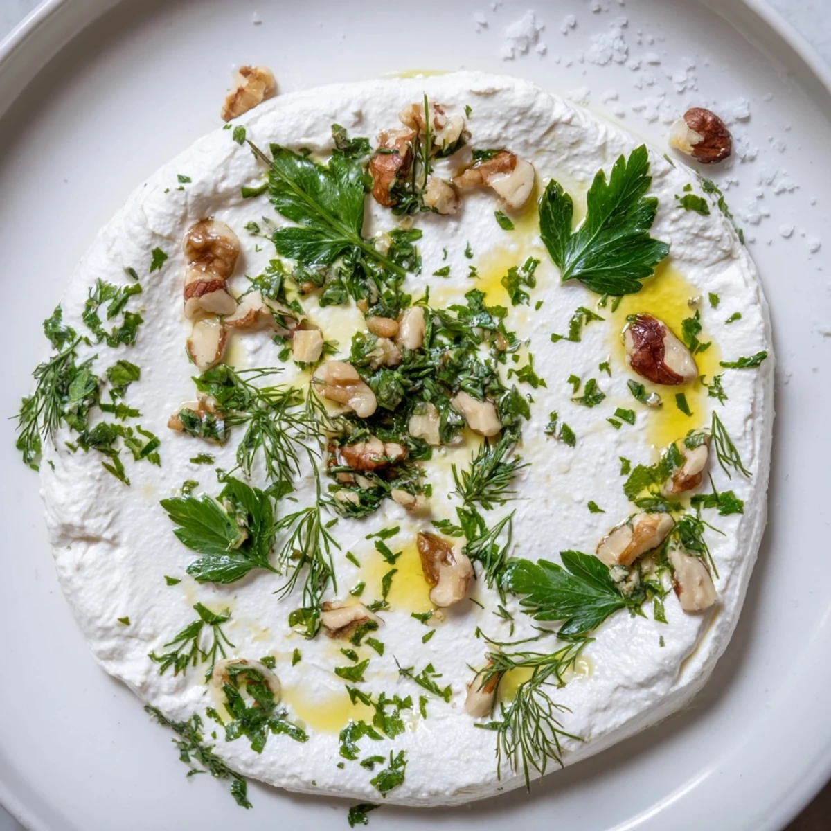 A visually appealing shot of The Fossil Record, a unique appetizer with herbal cheese "fossils".