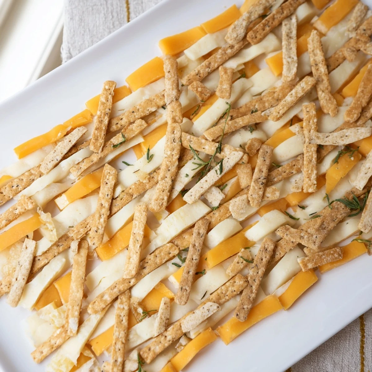 Taste the Garden Gate Lattice: A close-up of the delicious arrangement with visible cheese and crackers.