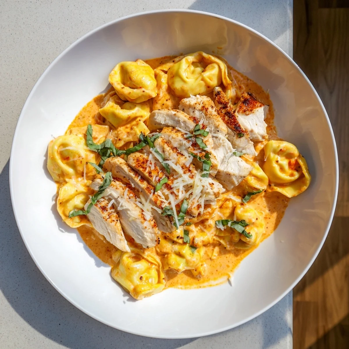 Juicy chicken and cheese tortellini bathed in creamy sauce, this is Marry Me Chicken Tortellini!