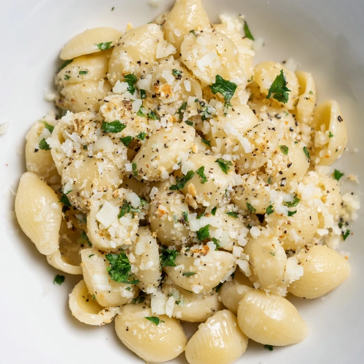 Steaming bowl of 15-Minute Creamy Garlic Butter Ditalini, a quick, luscious Italian pasta meal.