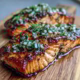 Cedar Plank Salmon Garlic Dill