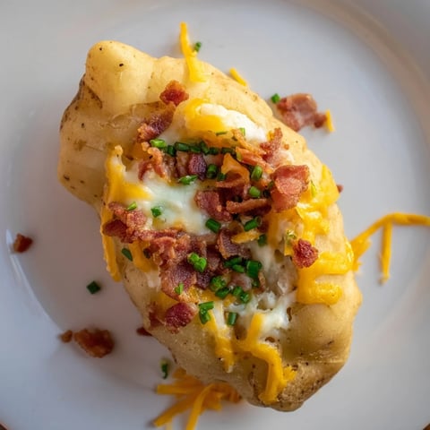 Golden-brown Loaded Baked Potato Soup Dumplings ready to serve, inviting with bacon and cheese flavor.