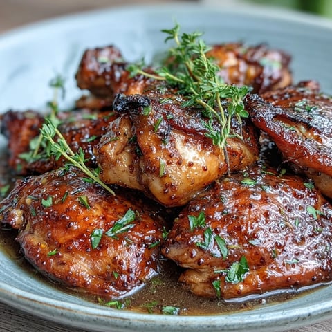 Four boneless, skinless chicken breasts coated in honey mustard sauce ready to cook in a slow cooker.