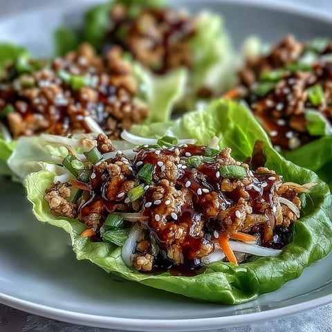 Freshly cooked Potsticker Noodle Lettuce Cups filled with savory turkey, crisp veggies, and noodles in butter lettuce.