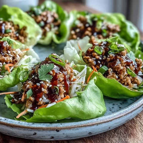 Freshly cooked Potsticker Noodle Lettuce Cups filled with savory turkey, shredded carrots, and crisp cabbage, ready to serve.