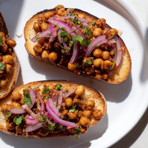 Smoky BBQ Chickpeas Toast