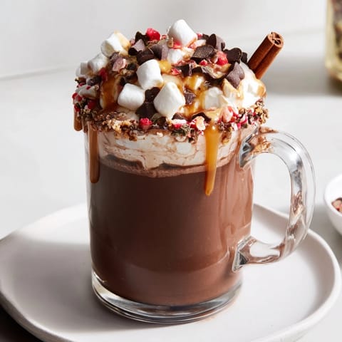 Warm and inviting, a festive Reindeer Hot Cocoa Bar setup with marshmallows and sprinkles.