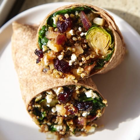 Roasted Brussels Cranberry Wrap