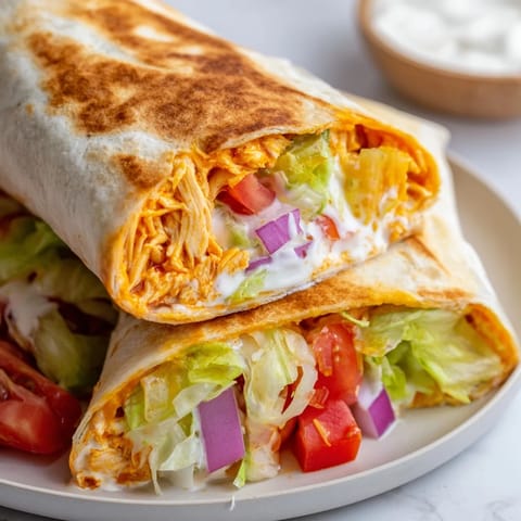 Spicy Creamy Buffalo Chicken Wrap
