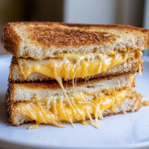 Sharp cheddar and honey-chipotle warmth: a beautifully grilled Honey Chipotle Butter Grilled Cheese sandwich.