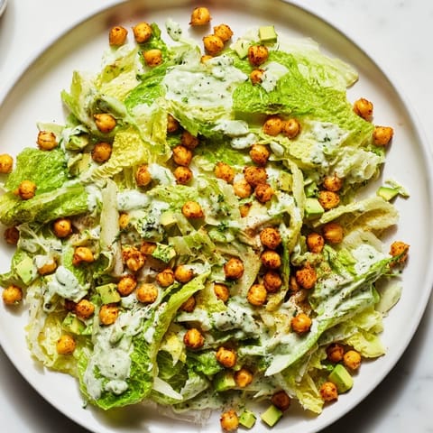 Green Goddess Salad Crispy Chickpeas