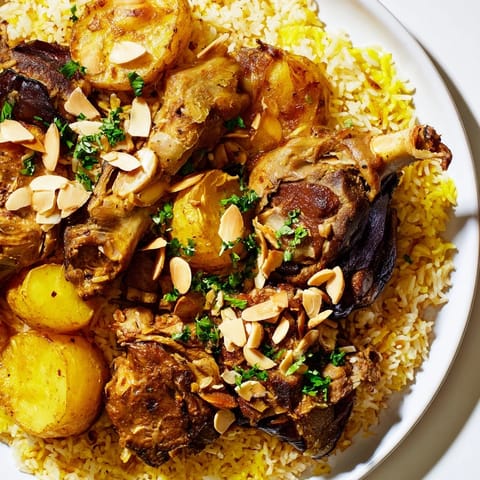 Palestinian Maqluba Lamb Dish