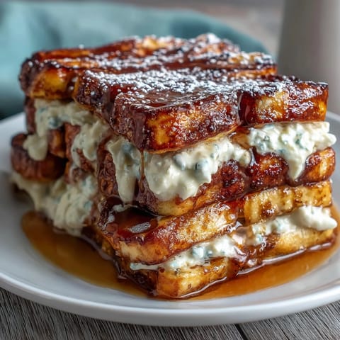 Fluffy pancake casserole layered with fresh berries and creamy custard, perfect for a special Mothers Day brunch.