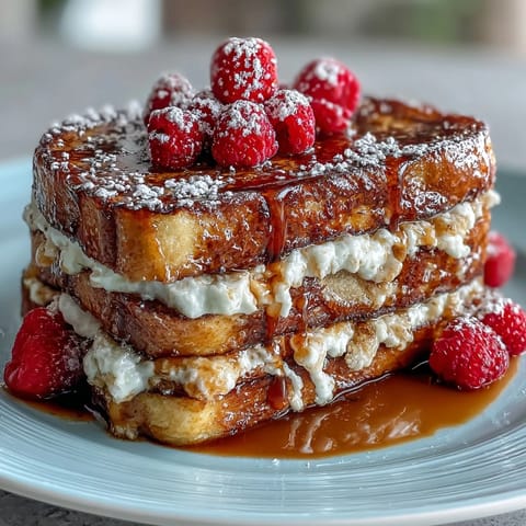 Warm, golden pancake casserole with juicy mixed berries and a rich custard, dusted with powdered sugar for a festive brunch.