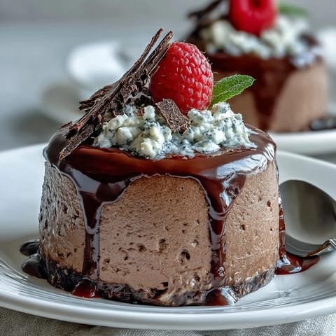 Creamy cottage cheese chocolate mousse blended to perfection, topped with whipped cream and shaved dark chocolate for an indulgent treat.  