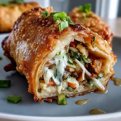 Crispy spring rolls stuffed with fresh vegetables and vermicelli, served with creamy peanut dipping sauce. Golden fried and perfect for sharing.