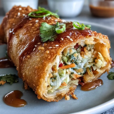 Crispy Spring Rolls Peanut Sauce