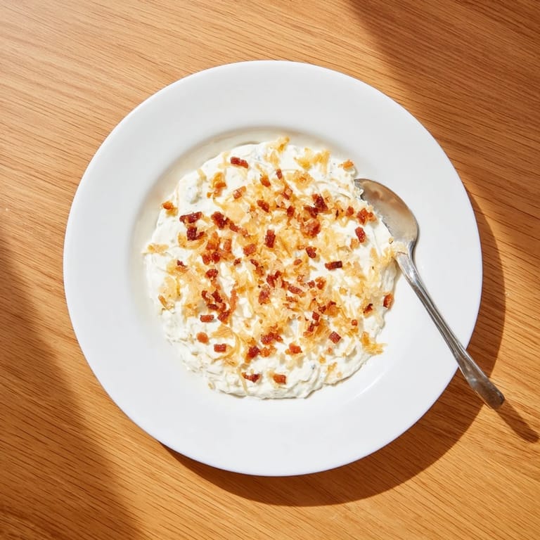 Smoky bacon bits and sweet onions blend beautifully in this homemade Caramelized Onion Dip.