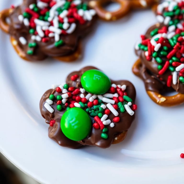 Golden brown air fryer Christmas pretzel bites, a perfect holiday treat, ready to be enjoyed with hot cocoa.