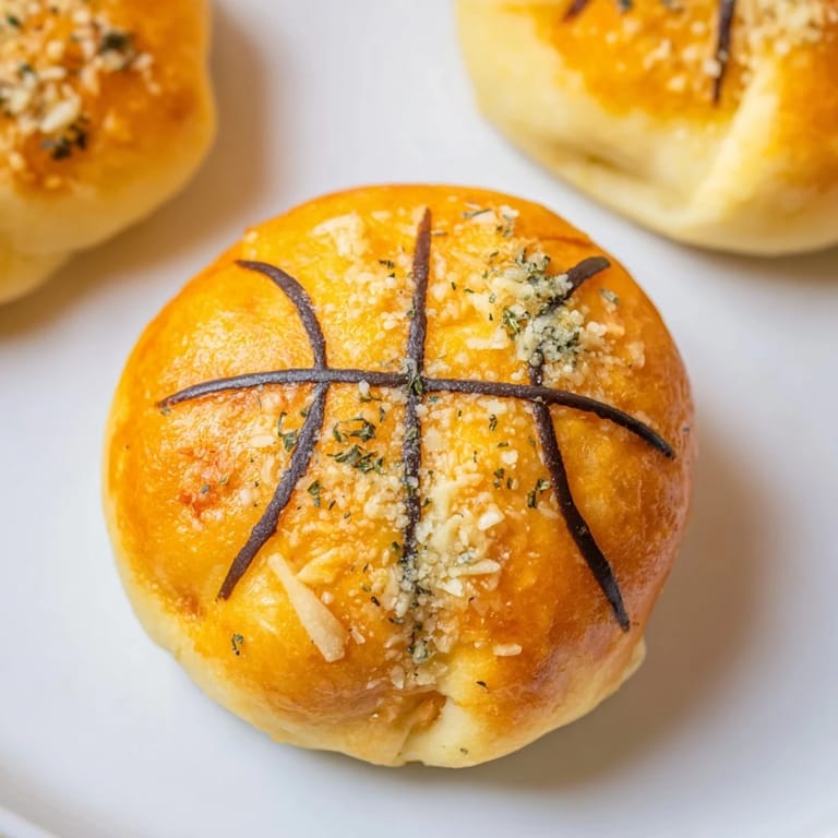 Image 2: Close-up of cheesy, pepperonied Slam Dunk Basketball Pizza Bites, perfect for game day snacking.