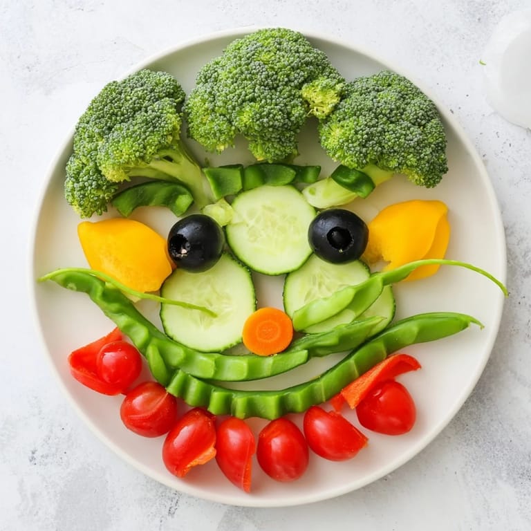 A fun Savory Crudités: Grinch Face Veggie Platter featuring cherry tomatoes, perfect for holiday appetizers.