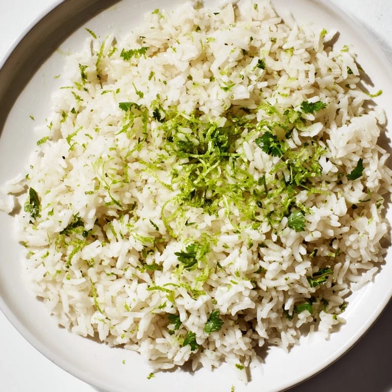 Delicious Cilantro Lime Rice, cooked to perfection, showcasing fluffy grains infused with fresh flavors for dinner.