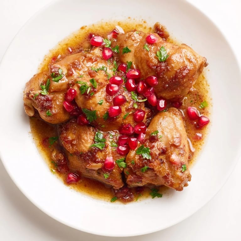 This flavorful Iranian Fesenjan, traditionally made with duck, offers a beautiful sweet and savory taste.