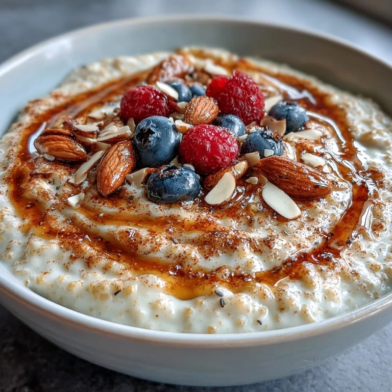 Spoon into a cozy bowl of Millet Porridge With Berries, garnished with chia seeds and walnuts for extra crunch.