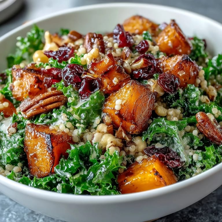 Bright Honey Autumn Pearl Couscous Salad with tender couscous, chewy cranberries, and crisp red onion, served in a rustic white bowl.