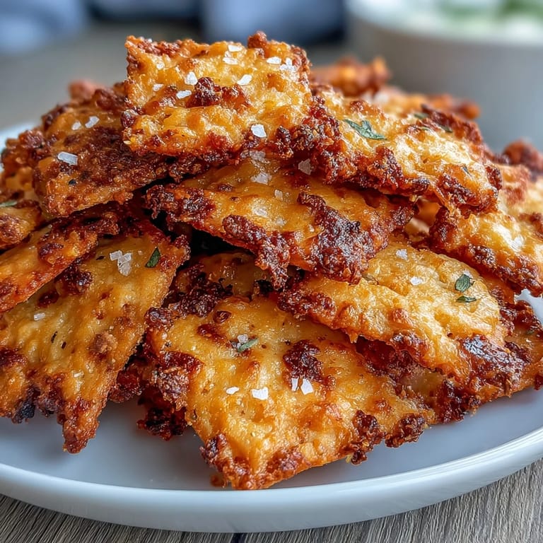 Cheesy, tangy sourdough crackers infused with jalapeño heat and a smoky paprika finish, ideal for a flavorful snack or appetizer platter.