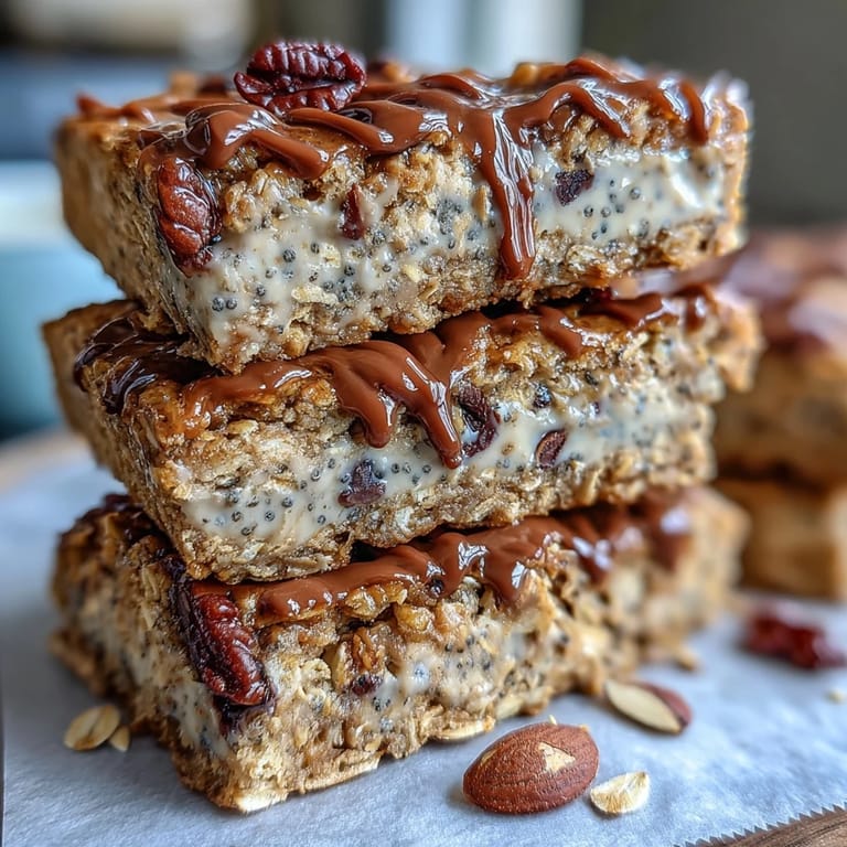 Protein-packed overnight oats in a glass jar, swirled with rich cookie dough flavor and crunchy walnuts for a satisfying, healthy start.