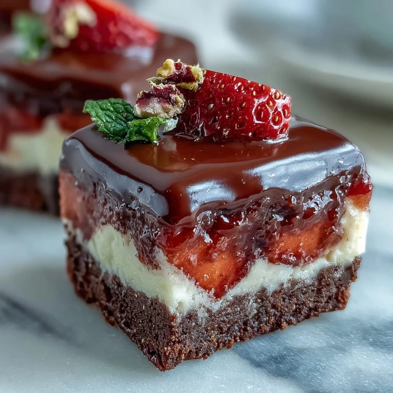 Decadent Dubai-inspired chocolate bark featuring marbled chocolate, juicy strawberries, crunchy pistachios, and edible rose petals.