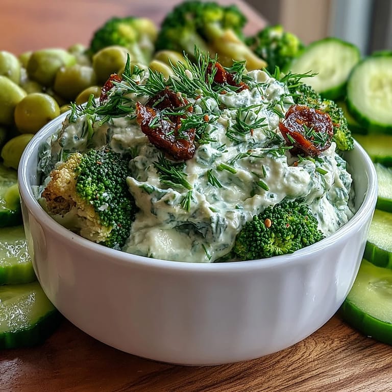Colorful green veggie board with cucumber slices, snap peas, and avocado ranch dip, perfect for parties or appetizers.