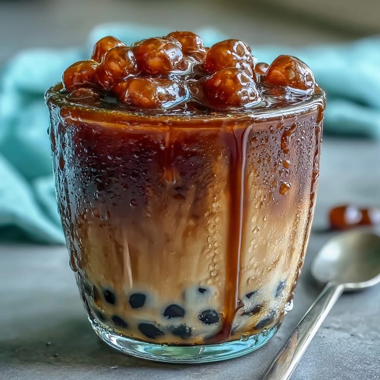 Silky black tea infused with milk, layered with homemade brown sugar boba pearls and a luscious brown sugar syrup for ultimate sweetness.  