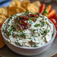 Whipped cottage cheese ranch dip with colorful veggie sticks, perfect for healthy snacking.  